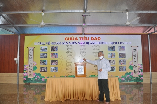 Towards the people in the South affected by Covid 19 of Tieu Dao Pagoda